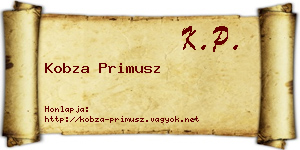 Kobza Primusz névjegykártya